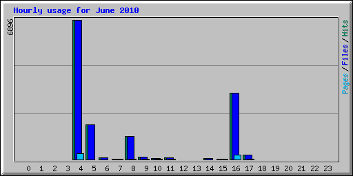 Hourly usage for June 2010